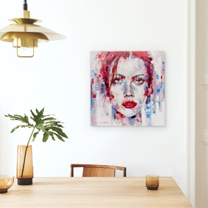 Tablou canvas - Diverse, Oameni, Femeie, Colorat, Pictura Ii, 90 x 90 cm - Img 4