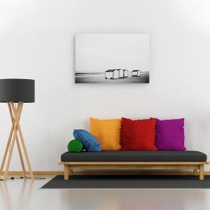 Tablou canvas - Dor De Vacanta, Plaja, Nisip, Cabine, 40 x 60 cm - Img 2