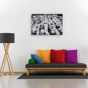 Tablou canvas - Drumul, Strada, Drum, Femeie, Masina, Trafic, 60 x 90 cm - Img 2