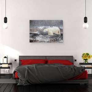 Tablou canvas - E Vremea Ninsorii, Salbatic, Natura, Animal, 80 x 120 cm - Img 3