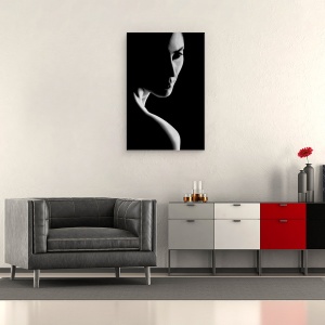 Tablou canvas - Ea, Portret, Curba, Lumina, Umbra, Femeie, 40 x 60 cm - Img 2