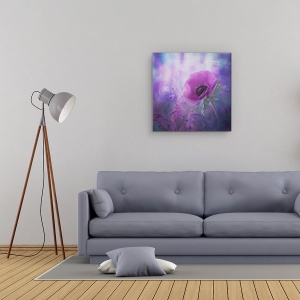Tablou Canvas - Ecstasy, Violet, Floare, 90 x 90 cm - Img 2