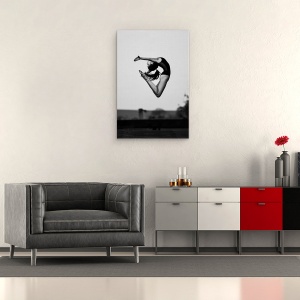 Tablou canvas - Fara Limite, Danseaza, Performant, Alb-Negru, Performanta, Atlet, 60 x 90 cm - Img 2
