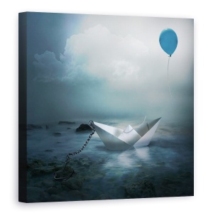 Tablou canvas - Fara Optiuni, Vapor, Hartie, Barca De Hartie, 90 x 90 cm