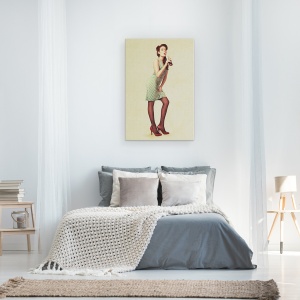 Tablou canvas - Fata Frumoasa, Vintage, Vechi, 60 x 90 cm - Img 3