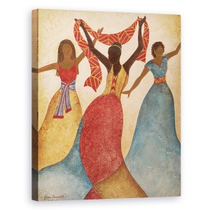 Tablou canvas - Femei Africane Dansand 2, 60 x 75 cm