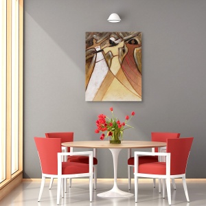 Tablou canvas - Femei Africane Dansand 4, 40 x 50 cm - Img 4