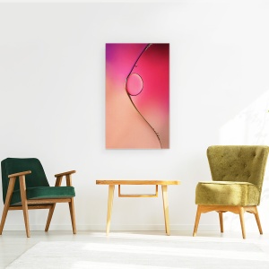 Tablou canvas - Femeie, Macro, Roz, Ulei, Picatura, 50 x 80 cm - Img 2