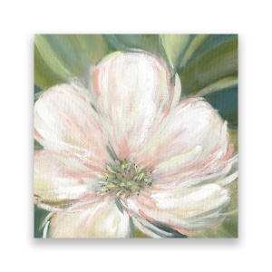 Tablou Canvas - Floral, Bujori, Pictura, Alb, 60 x 60 cm