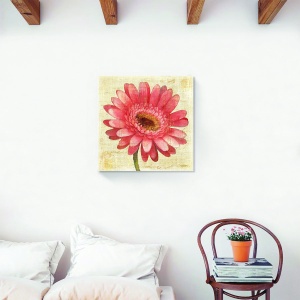Tablou canvas decorativ cu gerbera roz 60x60 cm