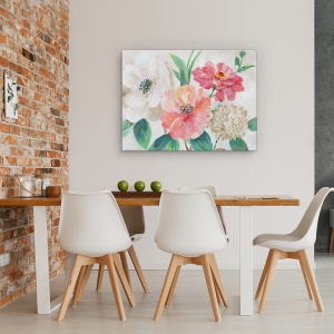Tablou canvas - Flori, Buchet Colorat, Pictura, 50 x 70 cm - Img 4