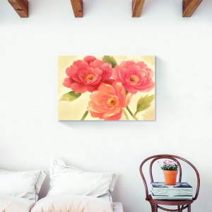 Tablou canvas flori bujori roz 60x80 cm