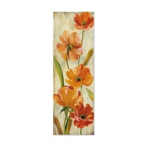 Tablou Canvas - Flori de maci, Flori preferate, Portocaliu, 30 x 90 cm
