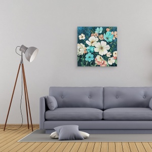 Tablou canvas - Flori, Lalele Colorate, Pictura, 90 x 90 cm - Img 2