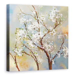 Tablou canvas - Flori, Natura, inflorire, Flori albe, Pictura, 60 x 60 cm