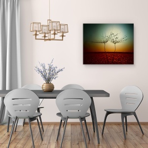 Tablou Canvas - Foc si Apa, Natura Statica, Rosu, Bland, 60 x 75 cm - Img 4