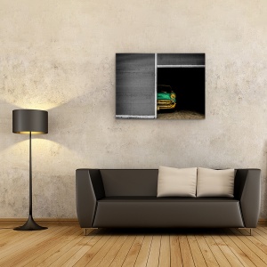 Tablou canvas - Frumusete Ascunsa, Masina, Clasic, Retro, Vintage, Garaj, 75 x 100 cm - Img 2