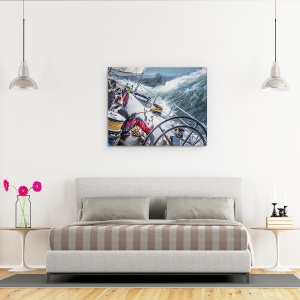 Tablou canvas - Furtuna In Golful San Francisco, Navigare, Aventura, Persoana, Sport, 60 x 75 cm - Img 3