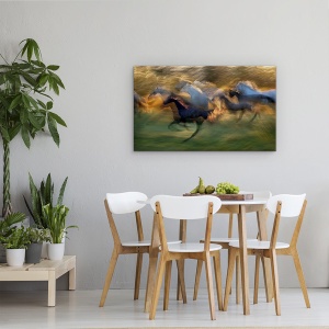 Tablou canvas - Galop De Foc, Cal, Actiune, Viteza, 50 x 80 cm - Img 4