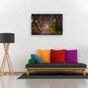 Tablou canvas - Gardurile vii stralucitoare, Peisaj, Copaci, Ramura, Perspectiva, 60 x 90 cm - Img 2