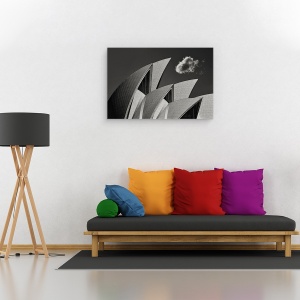 Tablou canvas - Gloup, Sydney, Australia, Alb-Negru, Arhitectura, 40 x 60 cm - Img 2