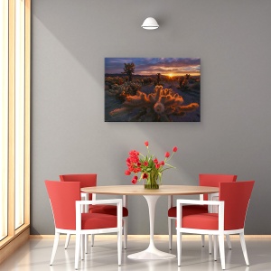 Tablou canvas - Gradina Cholla, Copac, Parc National, California, 40 x 60 cm - Img 4