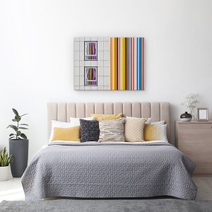 Tablou canvas - Gri Si Culori, Moretti, Colorat, Aparare, Perete, Arhitectura, 60 x 80 cm - Img 3