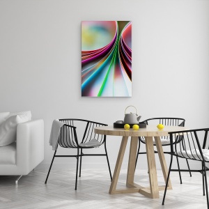 Tablou canvas - Iesind La Suprafata, Hartie, Abstract, Curcubeu, Moale, Forme, 60 x 90 cm - Img 4
