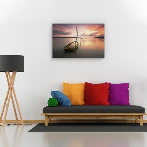 Tablou canvas - Iluzii, Peisaj, Barca, Linistita, Armonie, 80 x 120 cm - Img 2