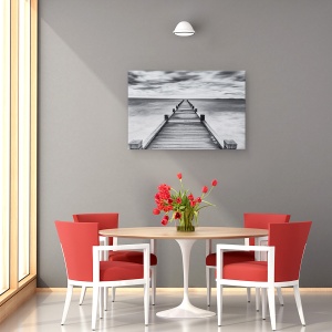 Tablou canvas - Imbarcare, Plaja, Mare, Pier, Nor, Apa, 80 x 120 cm - Img 4