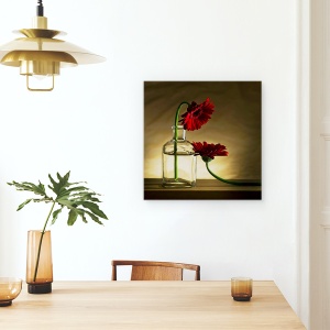 Tablou canvas - Imi Pare Rau, Nu Mai E Loc, Natura Moarta, Dragoste, Floare, Apa, Vaza, 90 x 90 cm - Img 4