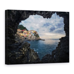 Tablou canvas - Imi Place Manarola, Peisaj, Apa, Calatorie, Italia, 75 x 100 cm