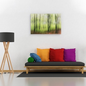 Tablou canvas - Impresie De Primavara, Padure, Copac, Frunze, Peisaj, 80 x 120 cm - Img 2