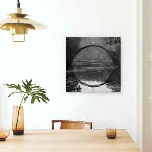 Tablou canvas - Inel, Peisaj, Balerina, Actiune, Pod, Arc, 90 x 90 cm - Img 4
