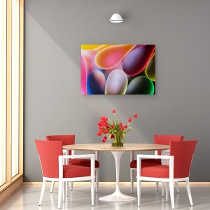 Tablou canvas - Intoarcere, Abstract, Linii, Lumina, Albastru, Rosu, 60 x 90 cm - Img 4