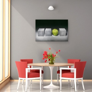 Tablou canvas - Intre, Mar, Geometric, Verde, Fructe, Geometrie, 60 x 90 cm - Img 4