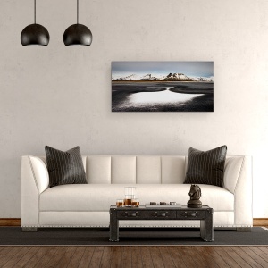 Tablou Canvas - Islanda Prima Zapada, Peisaj, Munte, Rece, Iarna, 50 x 100 cm - Img 2