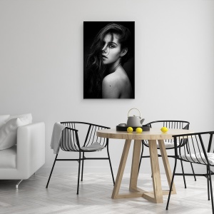 Tablou canvas - Klaudia, Senzual, Portret, Fata, Femeie, Alb-Negru, 60 x 90 cm - Img 4