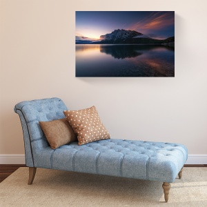 Tablou decorativ canvas peisaj lac la apus 60x90 cm