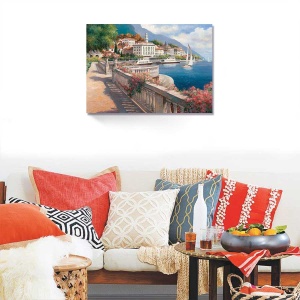 Tablou Canvas - Lacul Como, 75 x 100 cm - Img 2