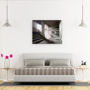 Tablou canvas - Lasa Viata Sa Mearga Mai Departe, Arhitectura, Emotie, Sentiment, 60 x 75 cm - Img 3