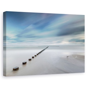 Tablou canvas - Litoral, Polonia, Litoral, Albastru, Nori, Zori De Zi, 60 x 90 cm