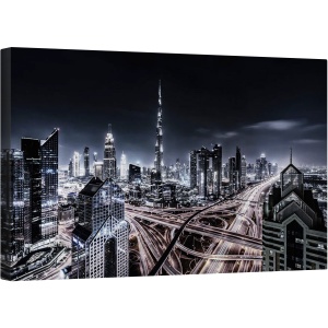 Tablou canvas - Magnum, Dubai, Eau, Burj al khalifa, Drum, Strada, 50 x 80 cm