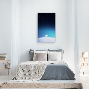 Tablou canvas - Mar, Iarna, Stele, Cer, Zapada, Noapte, 50 x 80 cm - Img 3