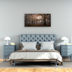 Tablou canvas - Memoria Incetosata A Trecutului, Mastbos, Cetos, Panorama, Abur, 50 x 100 cm - Img 3