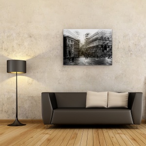 Tablou canvas - Mergand Prin Piata, Strada, Urban, Oras, Italia, Abstract, 75 x 100 cm - Img 2