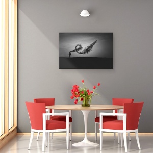 Tablou canvas - Mintea, Conceptual, Ireal, Stare De Spirit, Tristete, Intuneric, 60 x 90 cm - Img 4