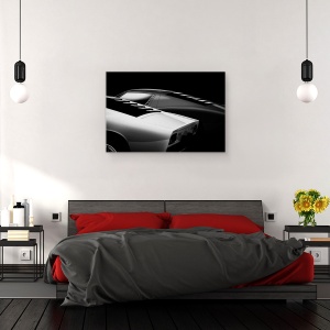 Tablou canvas - Miura, Abstract, Masini, Lumina, Umbra, Alb-Negru, 60 x 90 cm - Img 3