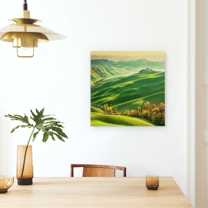 Tablou canvas - Mucigliani, Browko, Peisaj, Toscana, Deal, Vale, 60 x 60 cm - Img 4
