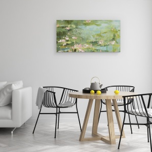 Tablou canvas - Natura, Lac, Acvatic, Pictura, 50 x 100 cm - Img 4